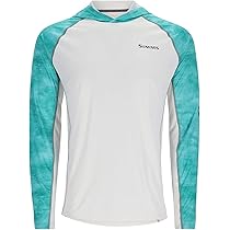 ウェア Simms Challenger Solar Foody US-L Simms Challenger Solar Hoody for Men - UPF 30+ Long Sleeve